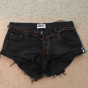 One teaspoon black bandits denim shorts